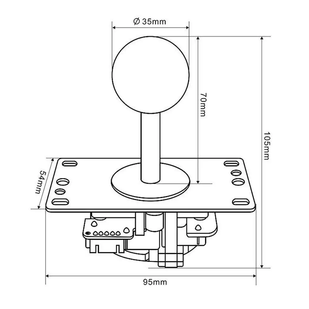 2 шт. копия Sanwa 5Pin 8Way джойстик с печатной платой для аркадной игровой консоли высокое качество многоцветный красный синий желтый зеленый