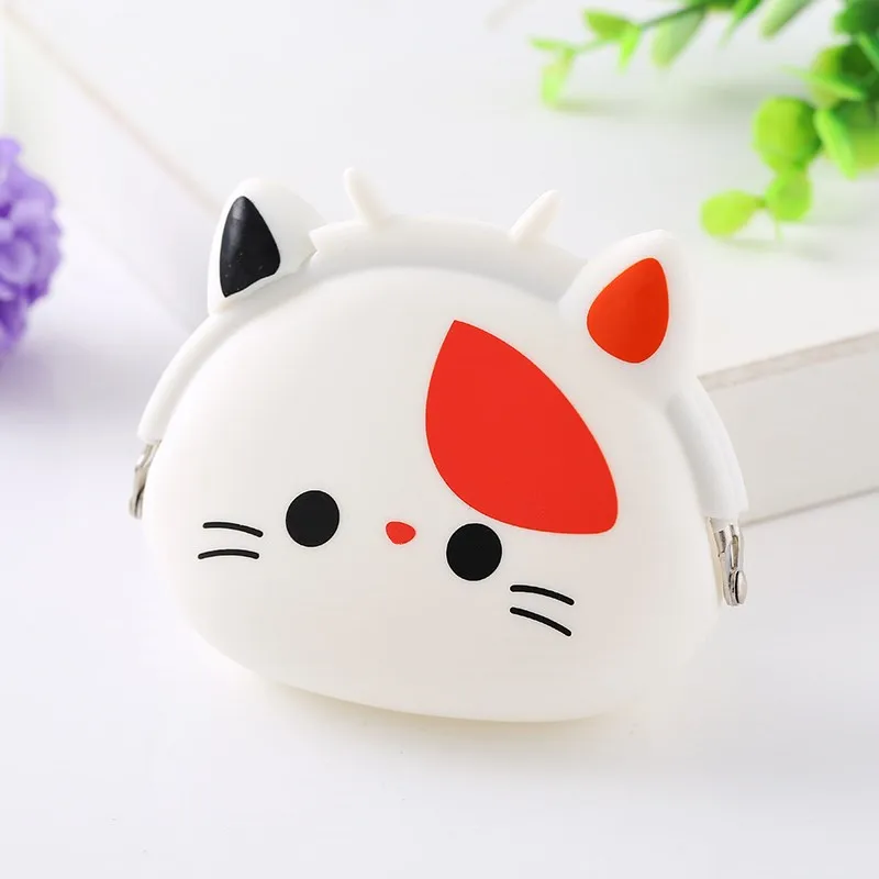 Модный кошелек для монет, милый кошелек для детей, мини кошелек, мягкая женская сумка для монет, мультяшная силиконовая сумка клатч с застежкой, сумочка Monedero