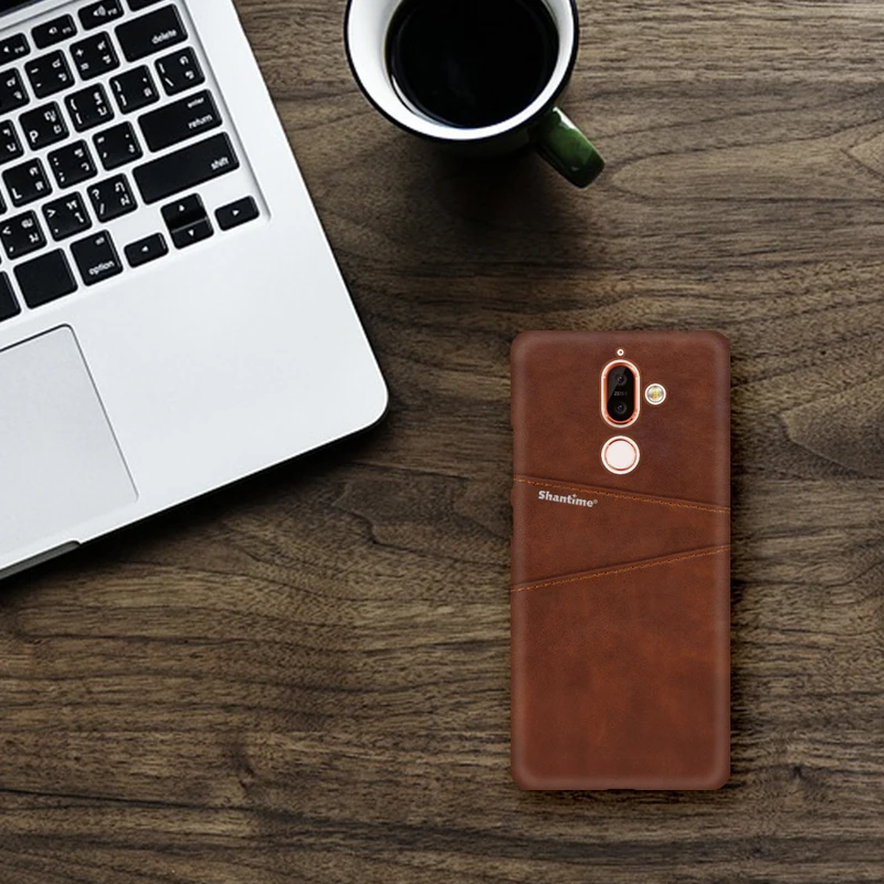 Роскошный винтажный кожаный чехол для Nokia 7 Plus телефона из искусственной кожи с