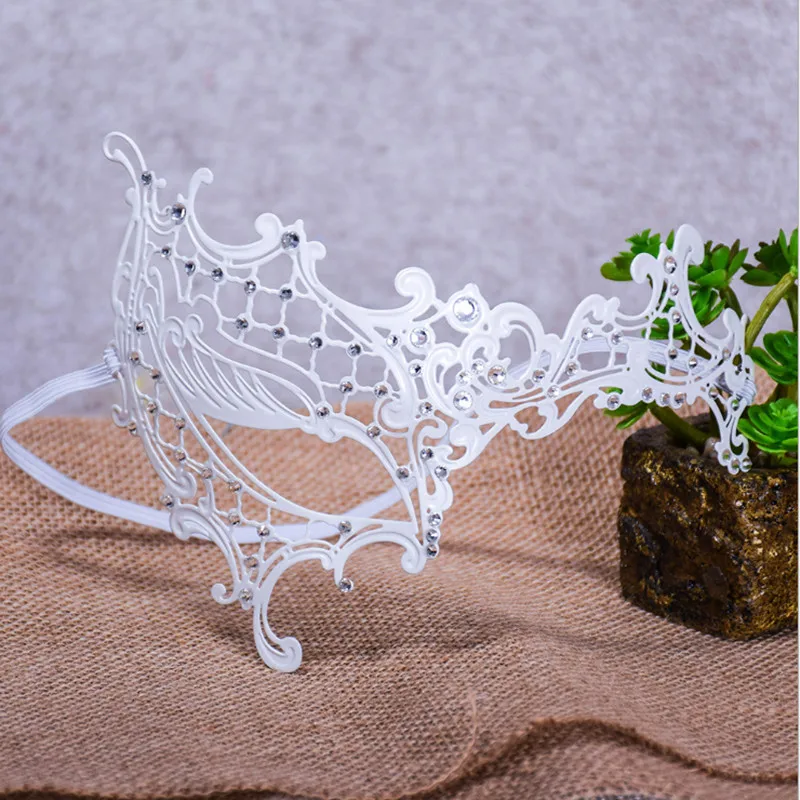 Венеция алмаз полый железный металла маски Женщина Половина Face Eye Mask Хэллоуин