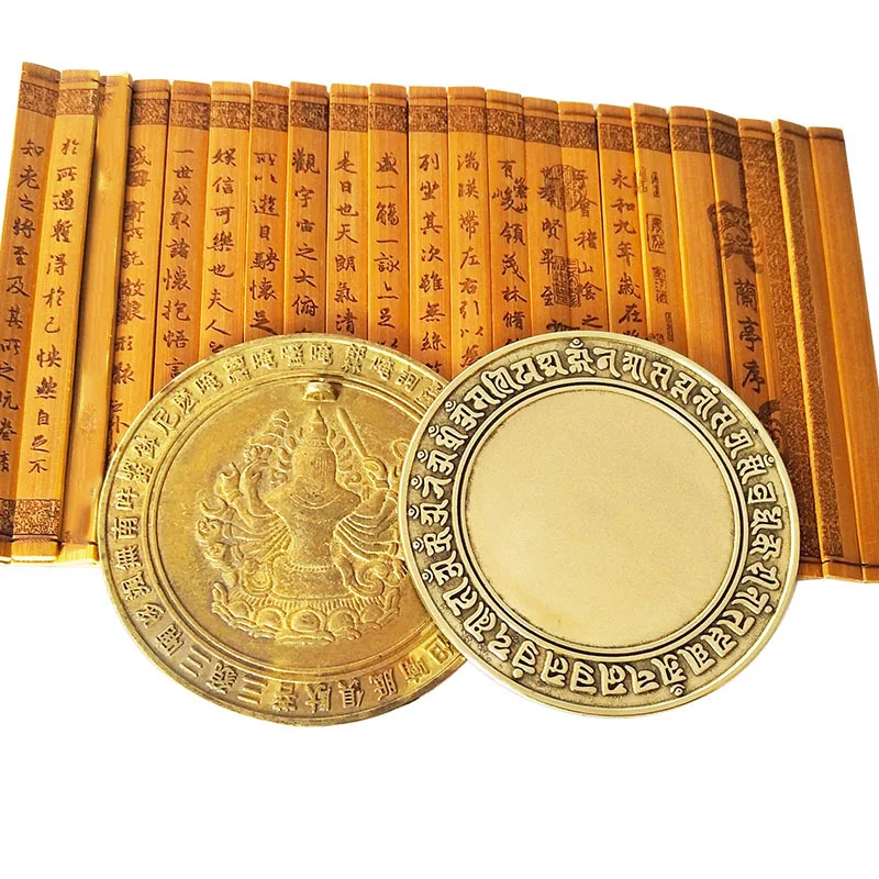 Медное зеркало багуа кулон в виде домика выпуклое защищает вогнутое фэн-шуй