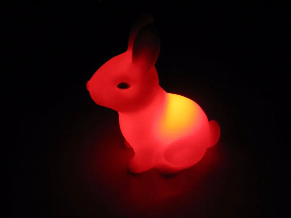 RGB LED Bedroom Rabbit Lamps Night Light Cartoon Pets Sleep Kids Unicorn Lamp light Gifts for Children | Лампы и освещение