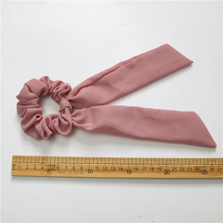 

sunnee Bow Streamers Hair Ring Fashion Ribbon Girl Hair Bands Scrunchie Horsetail Tie Solid Headwear Hair Accessories