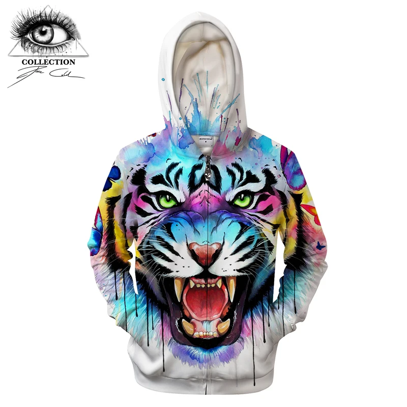 

Secrets design By Pixie coldArt 3D TigerPrint Hoodies Men Women Anime Sweatshirt Tracksuit Pullover Jacket ZipperCoat Streatwear