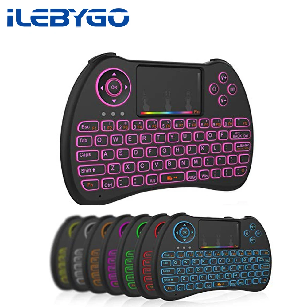 Новая Оригинальная H9 2 4G мини беспроводная игровая клавиатура RGB с подсветкой