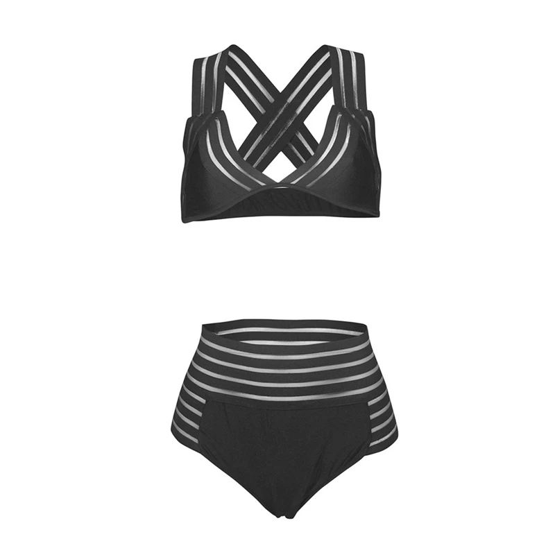 Женский купальник черный с высокой талией|online|online swimsuitsonline bikini |