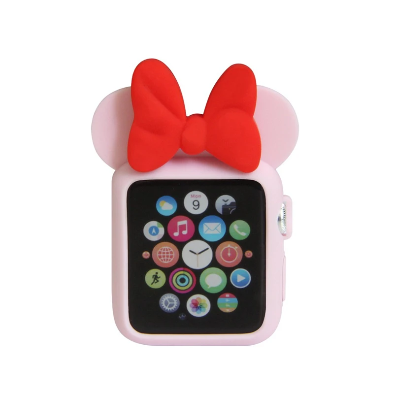 Для Apple Watch Series 1 2 3 4 Mouse Женский мягкий силиконовый защитный чехол с Минни Маус для