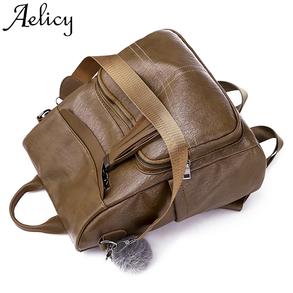 Aelicy женский рюкзак из мягкой кожи с защитой от кражи большая Вместительная