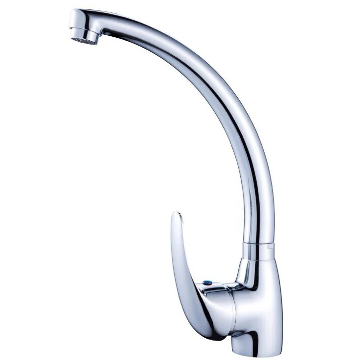 

L15063-роскошный кран для кухонной раковины с хромированной отделкой из латуни с горячей и холодной водой