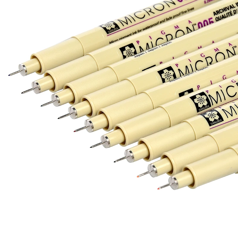 Sakura Pigma Fine Liner Pen/Bursh комплект, принадлежности для живописи наброски ручка для рисования манги набор