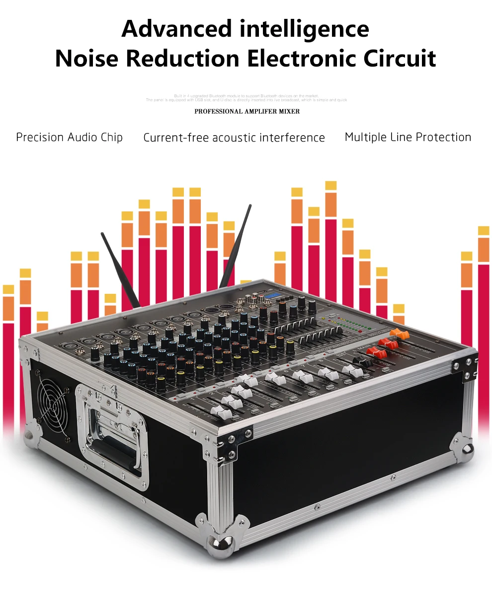 TKL PH2400 8 1200 Вт усилитель мощности DJ микшер Поддержка USB Bluetooth проигрывание песен профессиональный сценический комплект Airbox
