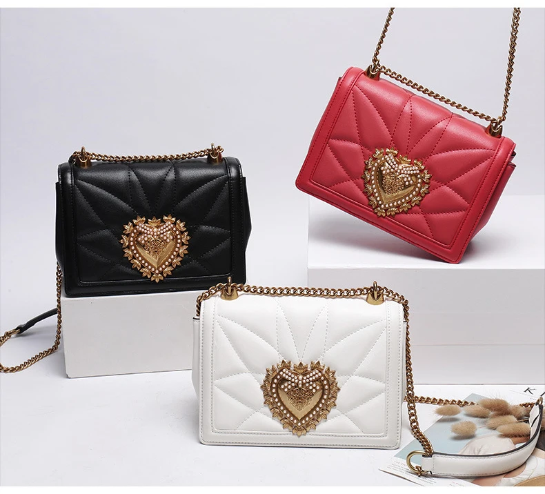 Женская мода в форме сердца замок сумка с ручками-цепочками женские сумки-мессенджеры, Сумки из натуральной кожи на плечо, сумка через плечо для отдыха