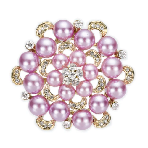 Брошь из искусственного жемчуга с кристаллами и кремом 2 дюйма | Украшения