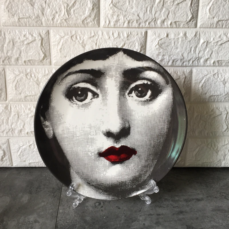 Декоративные тарелки Fornasetti с держателем, декоративные керамические Hogar Manualidades Fornasetti, фарфоровые настенные тарелки
