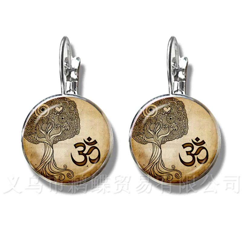 2018 буддистские серьги с рисунком мандалы серьги-гвоздики искусственным для