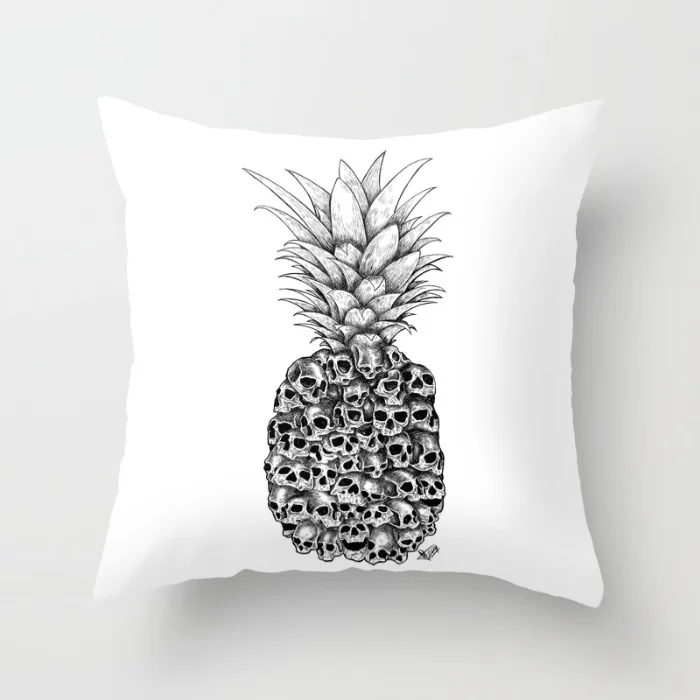 Простая черно белая модная мягкая глянцевая наволочка в горошек с