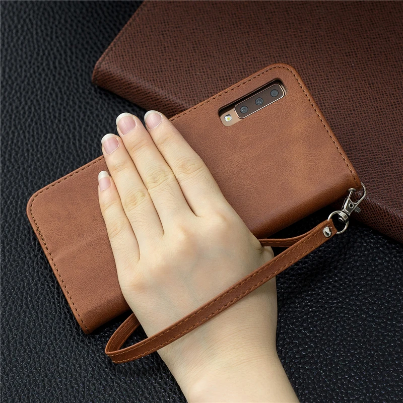 

Wallet Case For Coque Samsung A8 Plus A7 2018 A5 2017 A3 2017 Case PU Leather Flip Cover for Funda Samsung A10 A20 A30 A40 Case