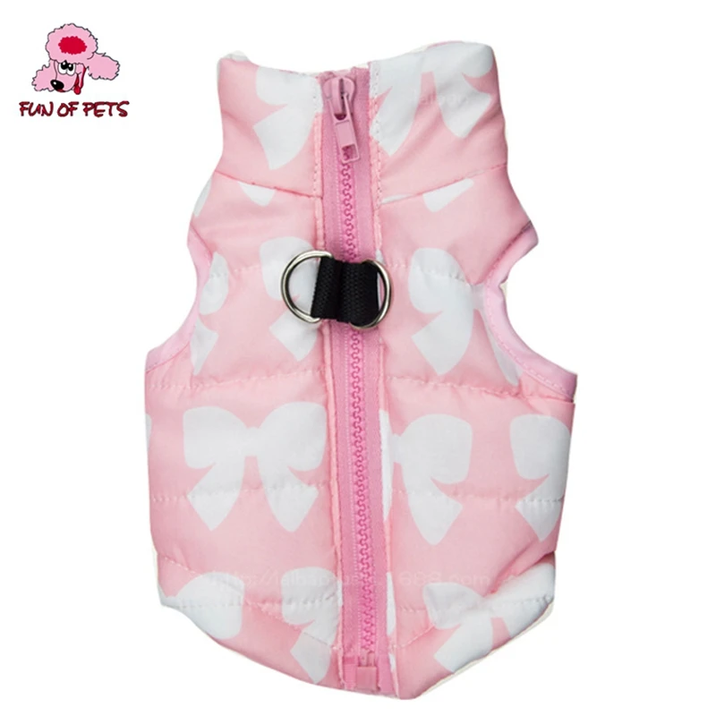 

2017 New Bowkonts Pattern Cotton-Padded Dog Coats & Jacket Dog Clothes for Pets Dogs 6 Colors