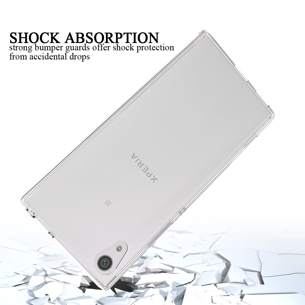 Прозрачный чехол для телефона Sony XA1 Xperia силиконовые гибридные Пластиковые чехлы