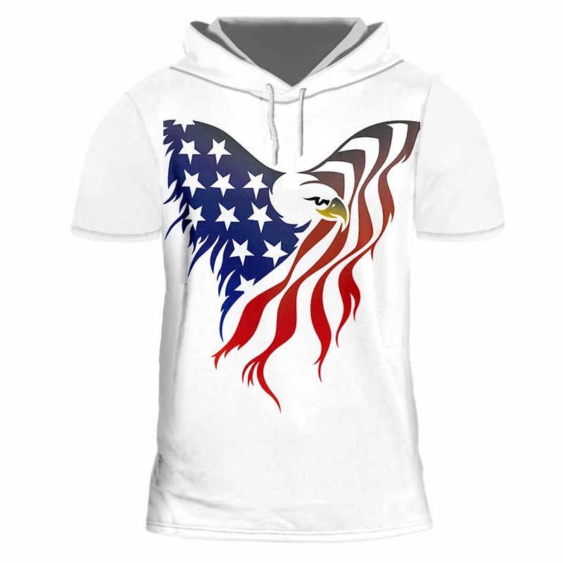 Футболка с капюшоном OGKB Мужская/женская футболка 3D принтом в виде американского