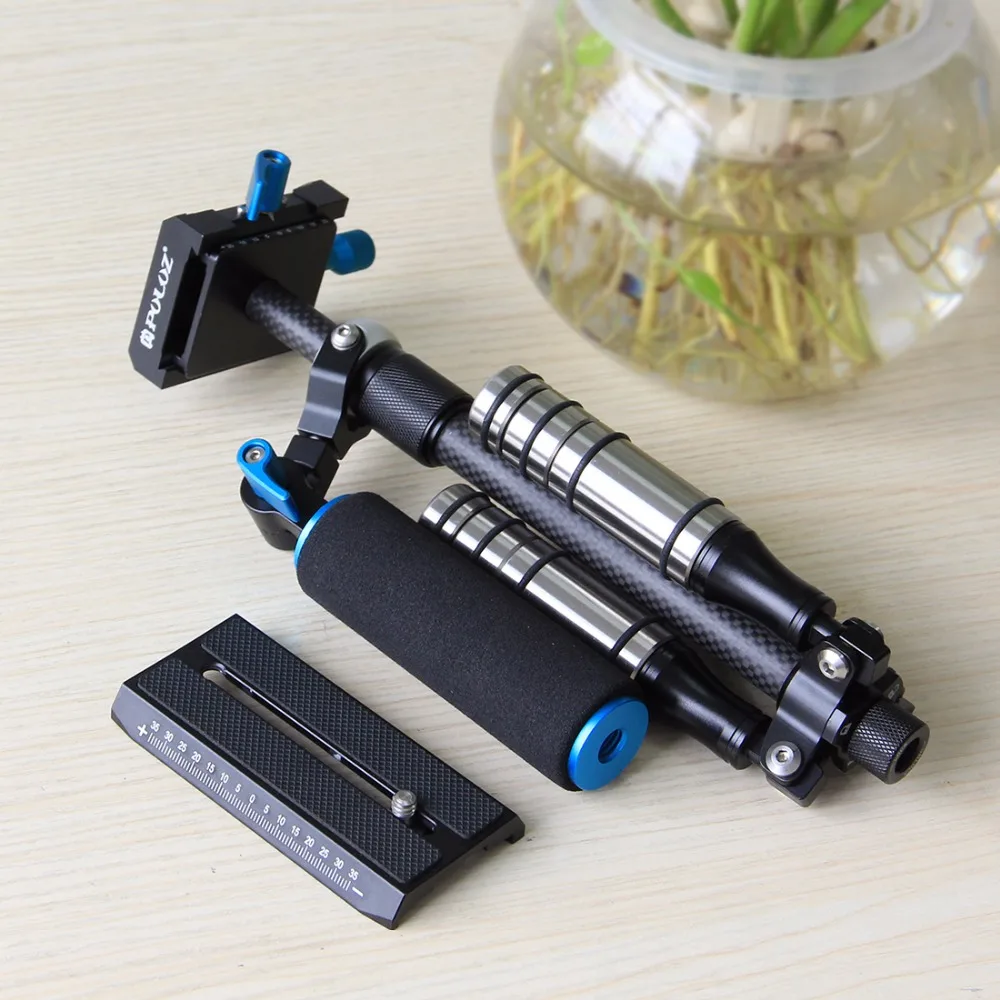 PULUZ Мини Ручной Стабилизатор из углеродного волокна steadicam для DSLR видео камеры портативный светильник устойчивый cam лучше, чем S40 S60T