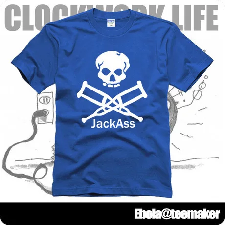 SexeMara new 2017 jackass Dumbass funny show Syringe plus size loose summer sitcom men male man short-sleeve T-shirt |