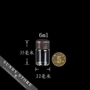 10 шт./лот 22x35 мм 6 мл пластиковая крышка винтовая уплотнение стеклянных бутылок