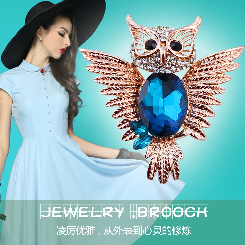 Zhen томоми милый сладкий темперамент животных Сова Кристалл шарф пряжки воротник