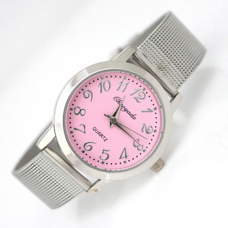 5 шт./лот оптовая продажа женские часы для девочек Роскошные Кварцевые из