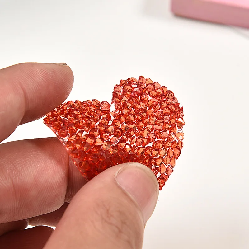 3,5 см 3D Стразы в форме сердца, любовь мотив железа на патчи аппликация для передачи тепла одежды мешок обуви DIY железные патчи для одежды