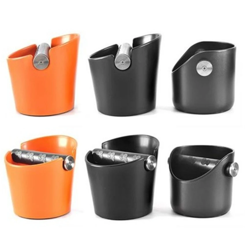 

ABS Coffee Knock Box Espresso Grounds Container for Barista Non-slip Base Home Kitchen Coffee Knock Box with Detachable Rubber