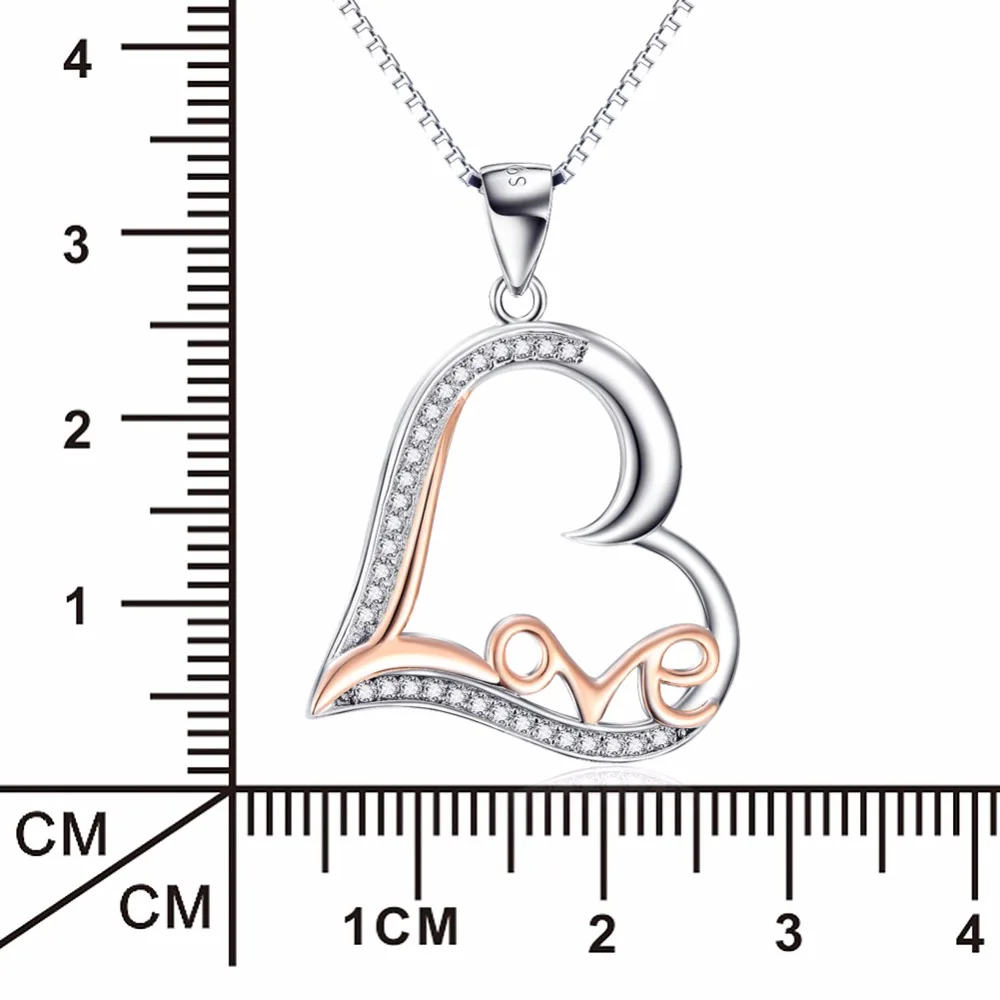 Женское Ожерелье из стерлингового серебра 25 пробы 9 розовое золото подвеска в