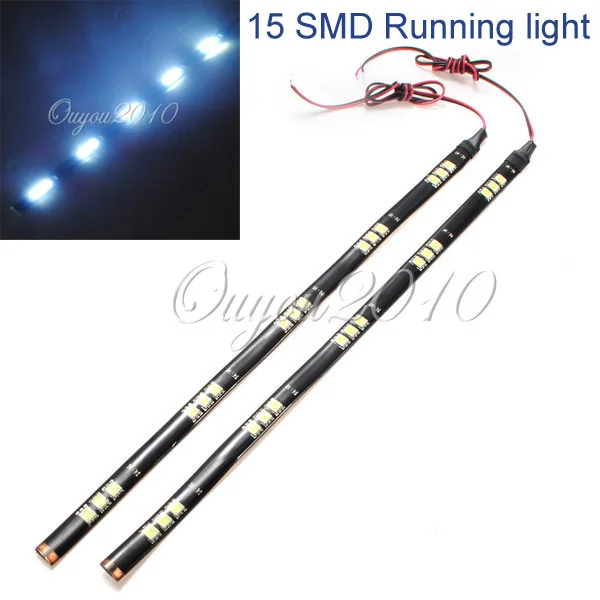 2 шт./лот 30 см 15 SMD DRL автомобильные гибкие светодиодные дневные ходовые огни