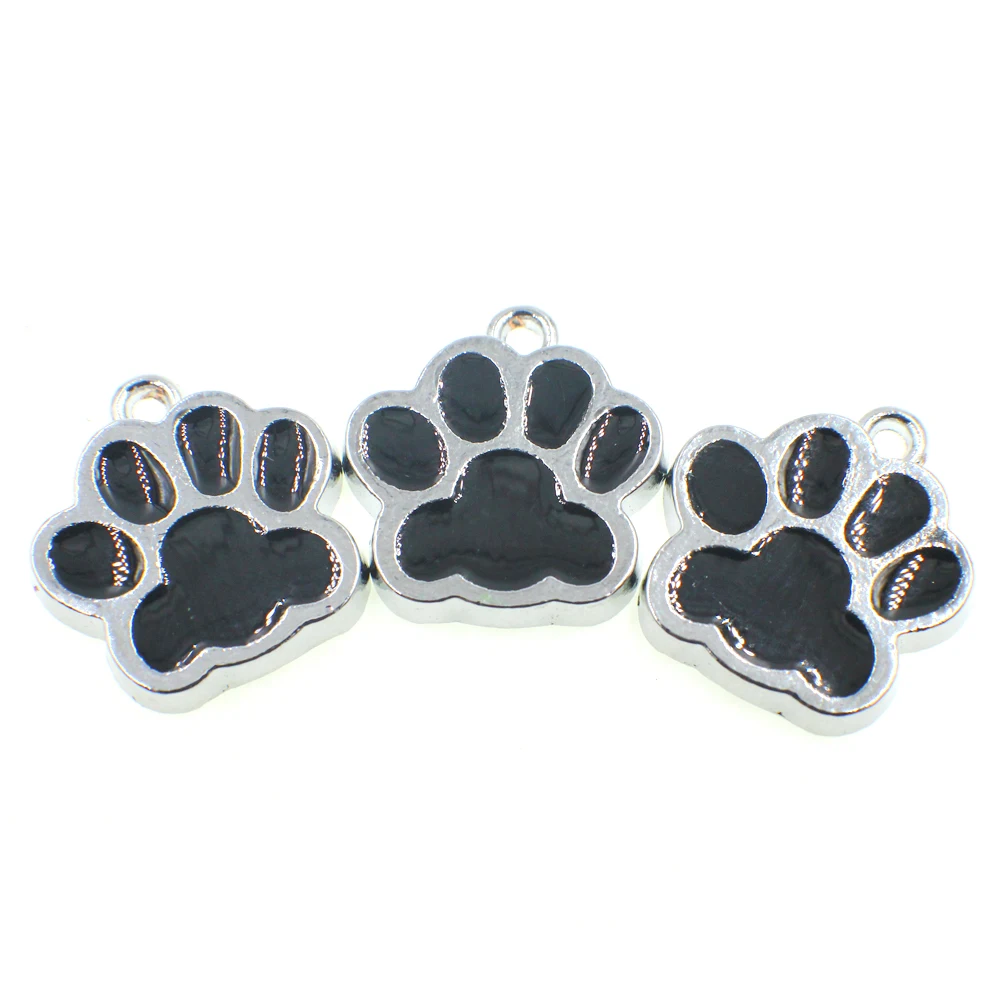 Оптовая продажа 50 шт. подвески с изображением лап красочного кота собаки/медведя