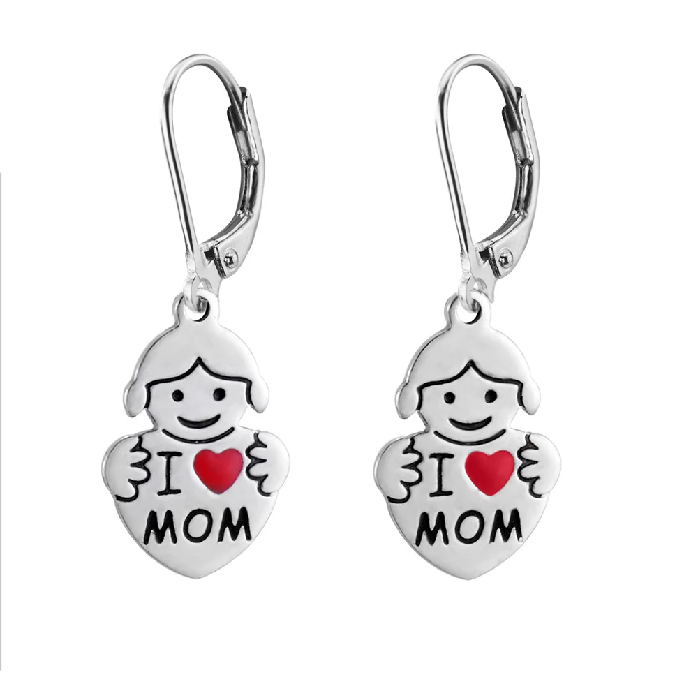 Hapiship 2019 Женская мода нержавеющая сталь милая I Love Mom очаровательные Подвесные