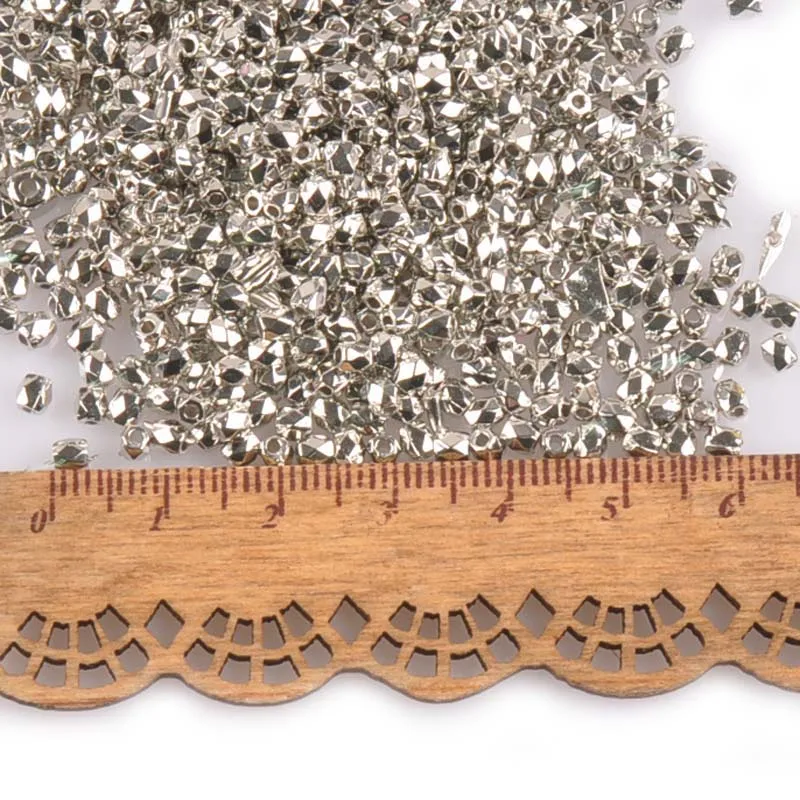 500 шт. смешанный серебро/золото акриловые бусины для украшения гладкой