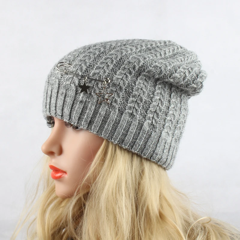 Новинка 2018 Модная вязаная шапка HEALCOLD Женская Зимняя шерстяная женские шапочки