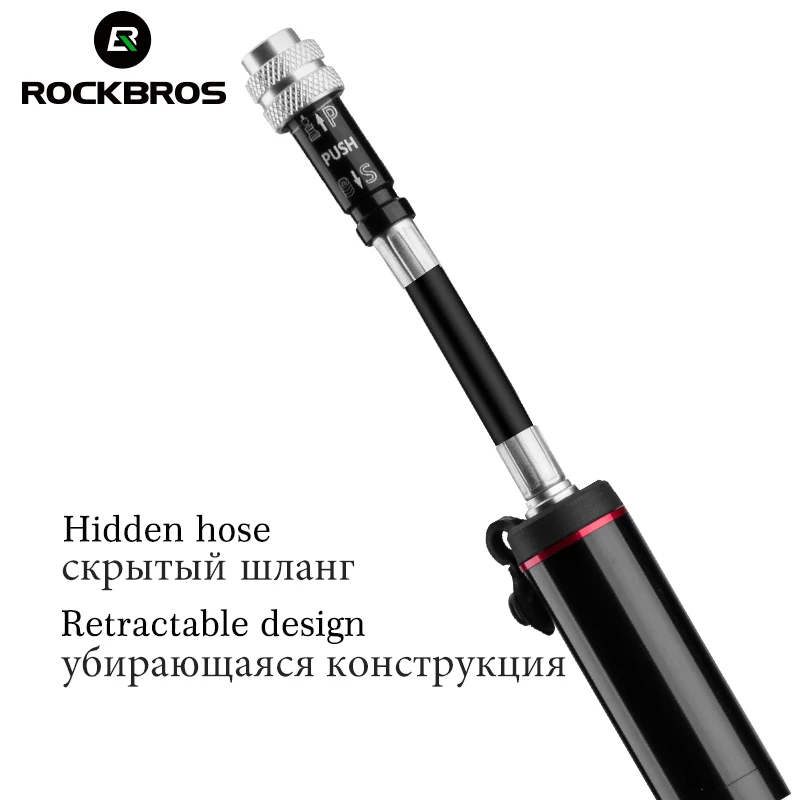 Велосипедный мини насос ROCKBROS портативный помпа высокого давления из