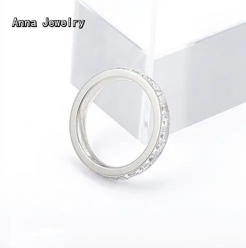 Простое дизайнерское прозрачное кольцо из цирконов металл нержавеющей стали с