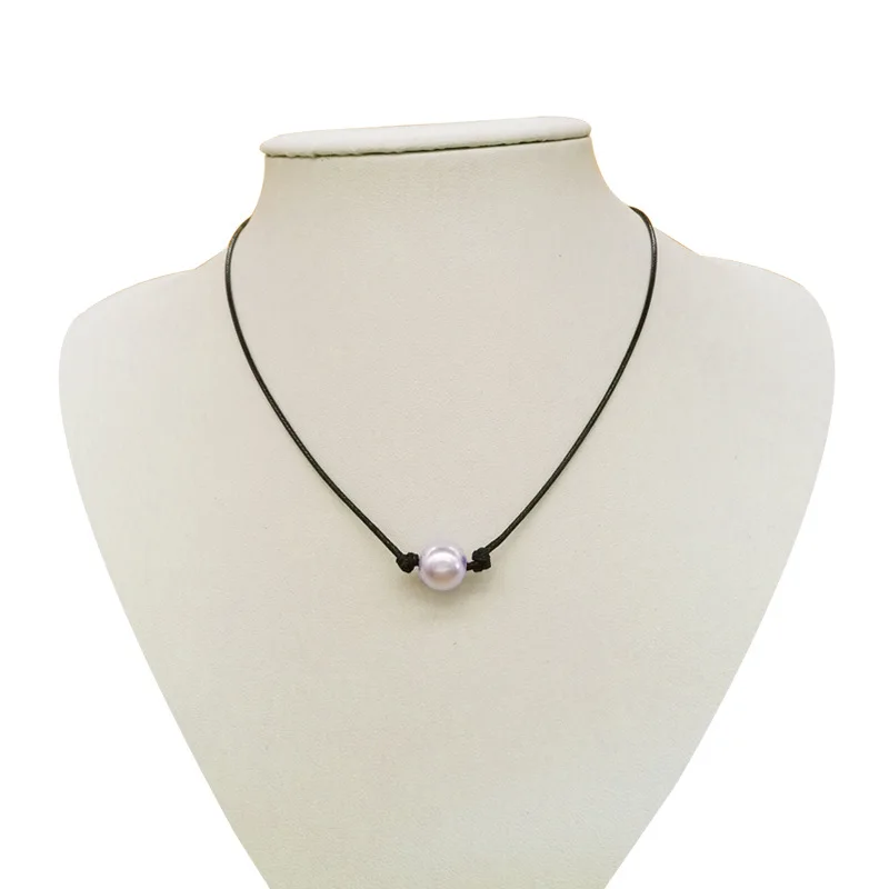 Новинка 2020 кожаное ожерелье с пресноводным жемчугом подвеска Женские Ювелирные