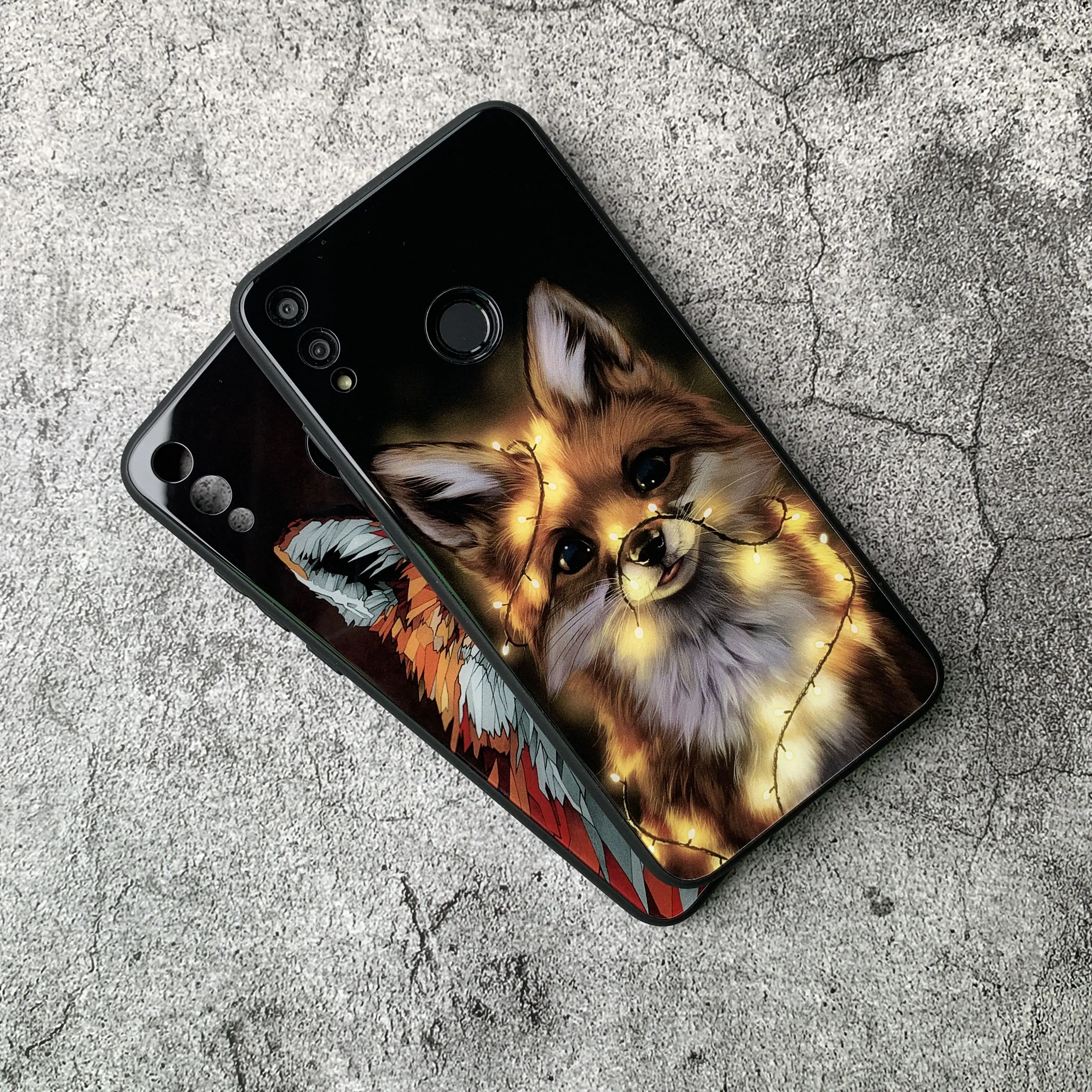 Чехол для huawei Honor 8x с милым животным, закаленное стекло, чехол на заднюю панель для huawei Honor 9 10 v9 v10 9i lite v20 play note 10 magic