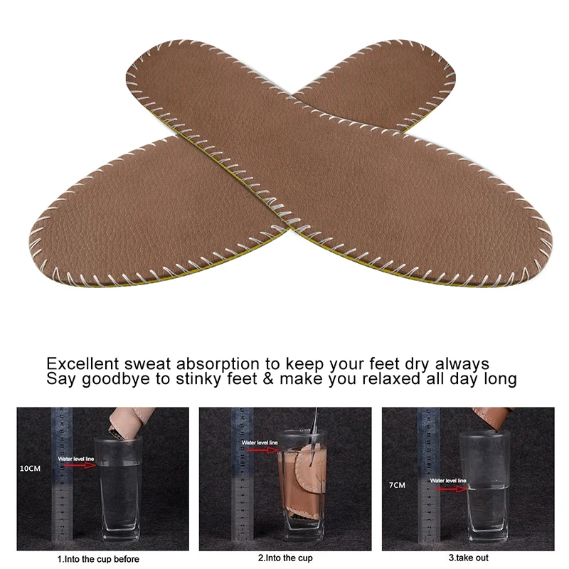 Удобные амортизирующие стельки из коровьей кожи Soumit Дышащие для обуви