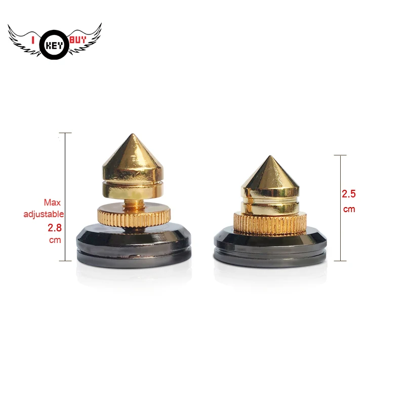 I Key Buy 4 шт. HiFi колонки изолирующие шипы подставки ножки из чистой меди базовые