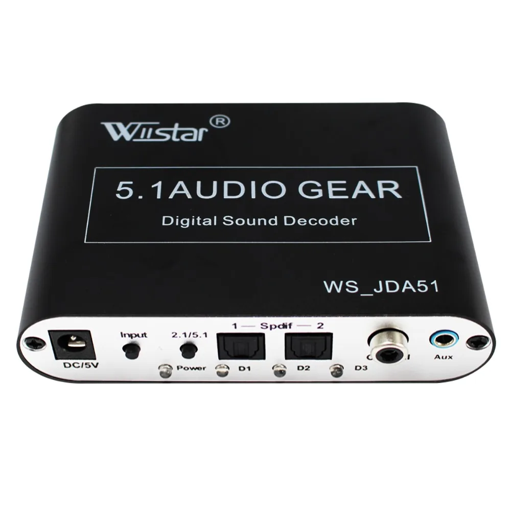 Wiistar цифро-аналоговый аудио декодер 2,1/5,1 каналов DTS/AC-3 декодер звука для DVD, PS2, PS3, xbox