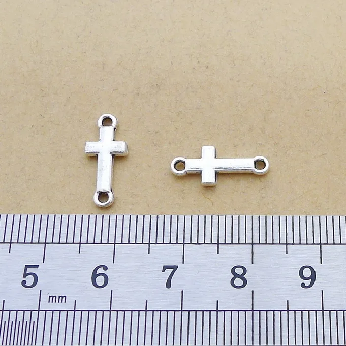 

250pcs Charm cross Connector pendant 6*15mm Antique silver Handmade Jewelry Making DIY Supplies European Alloy accessories Hot