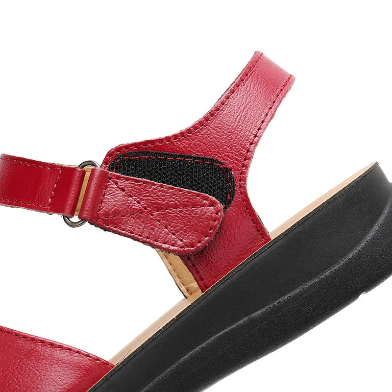 TIMETANGWomen сандалии Новое мягкое дно MotherShoes женские летние кожаные босоножки на