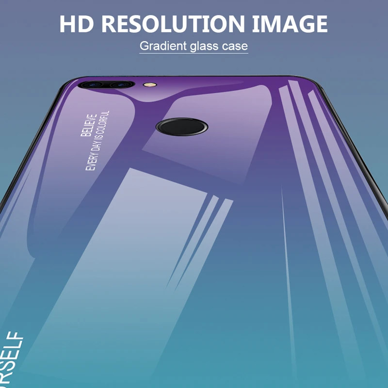 Gradient Aurora Tempered Glass Case For Huawei Nova 4 3E 3i 2i Colorful Protector New Style P20 Pro P Smart Plus Lite |