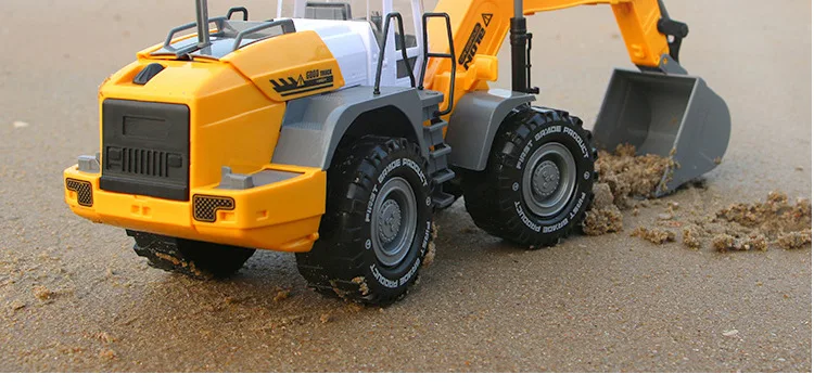 Infant Shining Engineering Cars 1:22 Excavator Model Toys Plastic Construction Vehicle for Children Boys Gift Toy