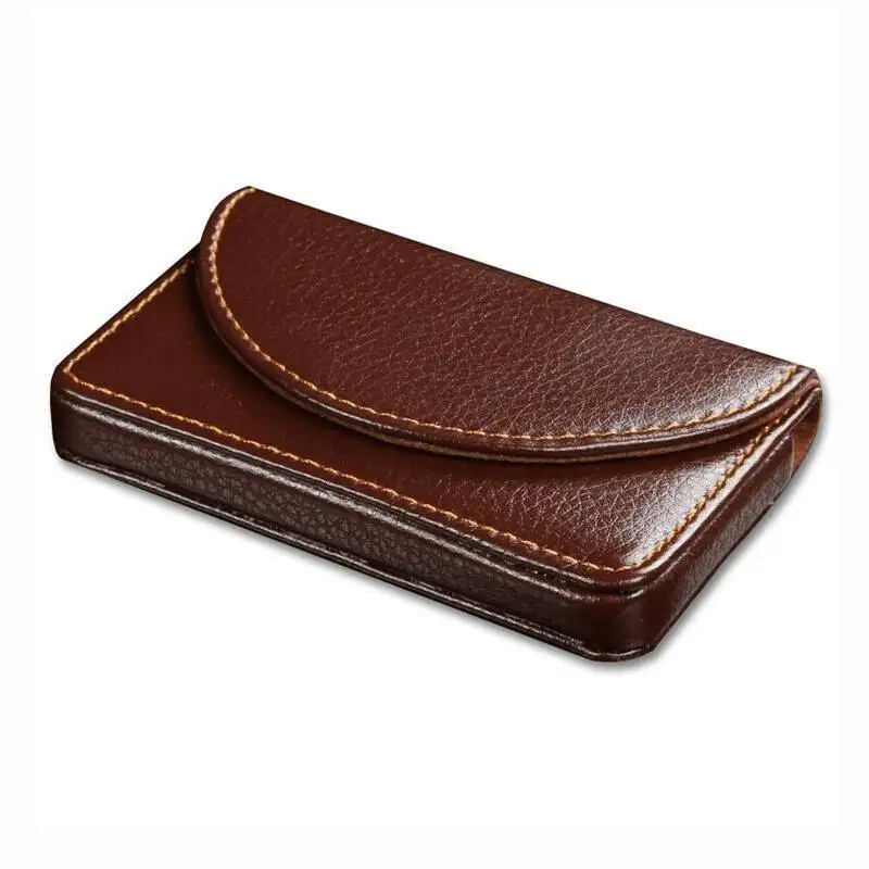 PURDORED 1 Pc Men Card Holder PU Leather Exquisite Magnetic Attractive Card Case Box Mini Wallet Male Credit Card Holder Bolsas