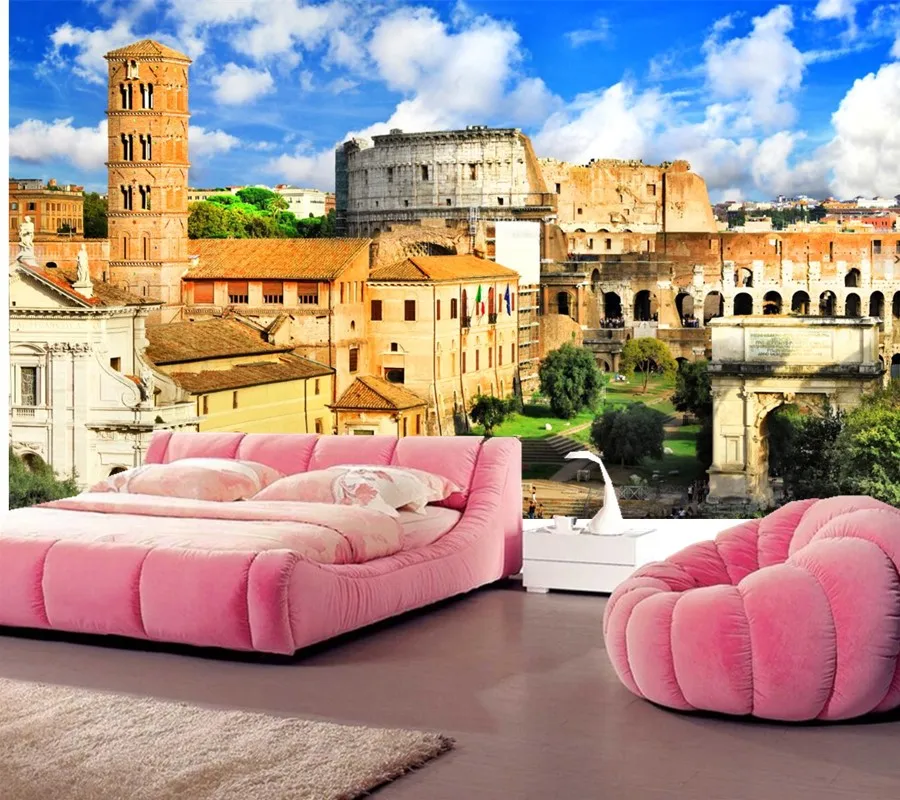 Обои на заказ с изображением итальянских домов руин римских старинных городов
